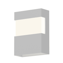Band Single Light 8" High Integrated LED Outdoor Wall Sconce with White Diffuser - ADA Compliant