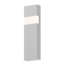 Band Single Light 21" High Integrated LED Outdoor Wall Sconce with White Diffuser - ADA Compliant