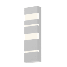 Jazz Notes Single Light 21" High Integrated LED Outdoor Wall Sconce with White Diffusers - ADA Compliant