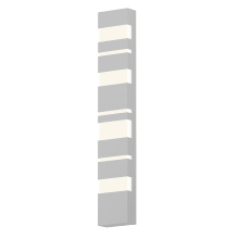 Jazz Notes Single Light 36" High Integrated LED Outdoor Wall Sconce with White Diffusers - ADA Compliant
