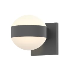 REALS 2 Light 5" Wide Integrated LED Outdoor Wall Sconce with Frosted Cap and Lens