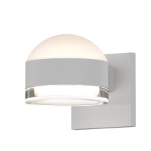 REALS 2 Light 5" Wide Integrated LED Outdoor Wall Sconce with Frosted Cap and Clear Lens