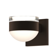 REALS 2 Light 5" Wide Integrated LED Outdoor Wall Sconce with Clear Cap and Frosted Lens