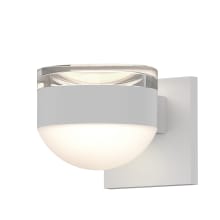 REALS 2 Light 5" Wide Integrated LED Outdoor Wall Sconce with Clear Cap and Frosted Lens