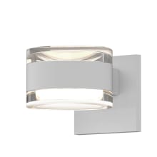 REALS 2 Light 5" Wide Integrated LED Outdoor Wall Sconce with Clear Cap and Lens