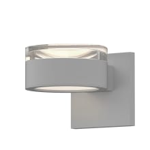 REALS 2 Light 5" Wide Integrated LED Outdoor Wall Sconce with Clear Cap and Frosted Lens