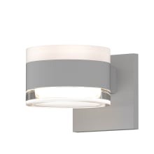 REALS 2 Light 5" Wide Integrated LED Outdoor Wall Sconce with Frosted Cap and Clear Lens