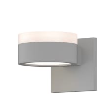 REALS 2 Light 5" Wide Integrated LED Outdoor Wall Sconce with Frosted Cap and Lens