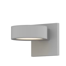 REALS Single Light 1-1/2" High Integrated LED Outdoor Wall Sconce with Frosted Lens