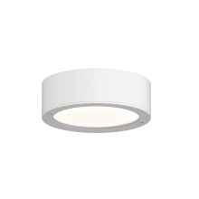 REALS Single Light 5" Wide Integrated LED Outdoor Flush Mount Drum Ceiling Fixture with Frosted Lens