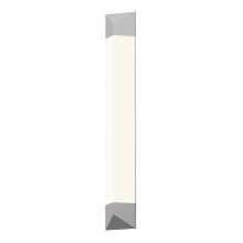 Triform Single Light 36" High Integrated LED Outdoor Wall Sconce with White Diffuser - ADA Compliant