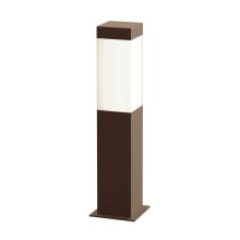 Square Column Single Light 16" Tall Landscape Path Light with Polycarbonate Shade
