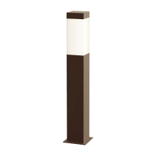 Square Column Single Light 22" Tall Landscape Path Light with Polycarbonate Shade