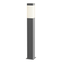 Square Column Single Light 28" Tall Landscape Path Light with Polycarbonate Shade