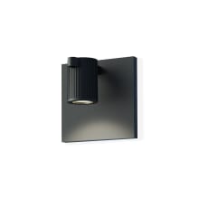 Suspenders Standard Single LED Wall Sconce with Bar-Mounted Single Cylinder Luminaire and Flood Lens