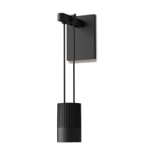 Suspenders Mini Single LED Wall Sconce with Suspended Cylinder Luminaire and Snoot Flood Lens