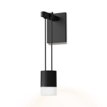 Suspenders Mini Single LED Wall Sconce with Suspended Cylinder Luminaire and Glass Diffuser