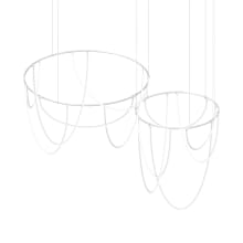 Suspenders 82" Wide LED Offset Ring Chandelier