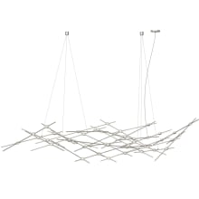 Constellation 93" Wide Integrated LED Chandelier with Acrylic Shades