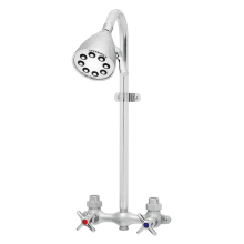 Commander 2.5 GPM Shower System with Shower Head, Cross Handles, Gooseneck Shower Arm, and Rough In Valve