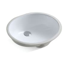 Westmere 16" Oval Vitreous China Undermount Bathroom Sink with Overflow