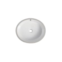 Westmere 16-9/16" Oval Vitreous China Undermount Bathroom Sink with Overflow