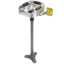 Optimus Floor Mount Eye and Face Wash Station with Stainless Steel Bowl and Pedestal
