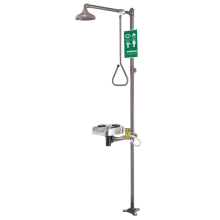 Optimus Combination Emergency Shower Station with Eye and Face Wash and Stainless Steel Bowl