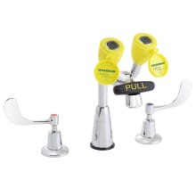 Speakman Double Handle Widespread Combination Eyesaver and Faucet with Metal Wrist Blades