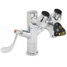 Eyesaver 1.5 GPM Single Hole Laboratory Faucet with Integrated Eyewash and 4" Wrist Blade Handles