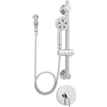 Neo 2 GPM Multi Function Hand Shower Package with Valve Trim, Rough In, Slide Bar, and Hose
