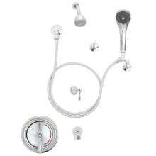 Versatile 2 GPM Tub and Shower System Package with Single Function Shower Head, Handshower, Tub Spout, Diverters, Wall Mount, Wall Supply, and Hose