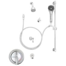 Sentinel Mark II 2.5 GPM Pressure Balanced Valve with Metal Lever, Adjustable Spray Head, Personal Hand Shower, 69" Hose and Hand Shower Hook