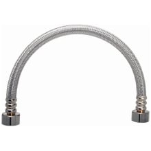 1/2" FIP x 1/2" FIP x 12" Stainless Steel Faucet Connector