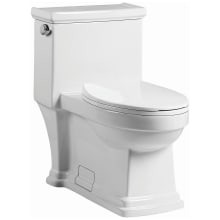 Glanville 1.28 GPF One Piece Elongated Chair Height Toilet with Left Hand Lever - Seat Included