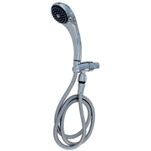 Versatile 2.5 GPM Single Function Hand Shower with Wall Supply and Hose