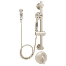 Caspian 2.5 GPM Pressure Balanced Valve Trim with Rough In Valve, Hand Shower, ADA Compliant Slide Bar and Wall Supply Elbow