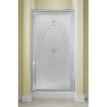 Vista Pivot II 65-1/2" High x 31-1/4" Wide Hinged Framed Shower Door with Pattern Glass