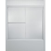 56-1/4" High x 57-3/4" Wide Sliding Framed Shower Door with Pattern Glass