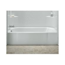 Accord 60" Acrylic Soaking Bathtub for Three Wall Alcove Installations with Left-hand Above Floor Drain