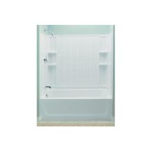 Ensemble AFD, 60" x 32" x 76" Tile Bath/Shower with Age in Place Backers - Left-hand Drain
