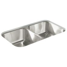 McAllister 32" Double Basin Undermount Stainless Steel Kitchen Sink with SilentShield&reg;