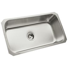 McAllister 32" Single Basin Undermount Stainless Steel Kitchen Sink with Silent Shield