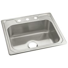 Middleton 25" Single Basin Drop In Stainless Steel Kitchen Sink with SilentShield®