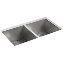 Ludington 32" Undermount Double Basin 18 Gauge Stainless Steel Kitchen Sink