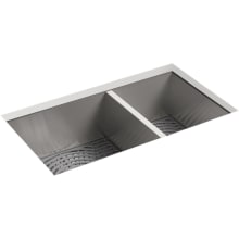 Ludington 32" Undermount Double Basin 18 Gauge Stainless Steel Kitchen Sink