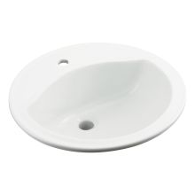 Modesto 19" Drop In Bathroom Sink With One Hole Drilled And Overflow