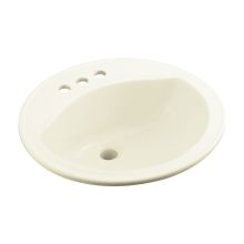 Modesto 19" Drop In Bathroom Sink With Three Holes Drilled And Overflow