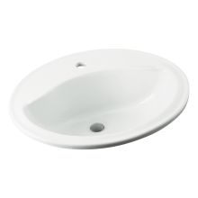 Sanibel 20-1/4" Drop In Bathroom Sink With One Hole Drilled And Overflow