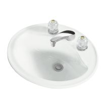 Sanibel 20-1/4" Drop In Bathroom Sink With Three Holes Drilled And Overflow